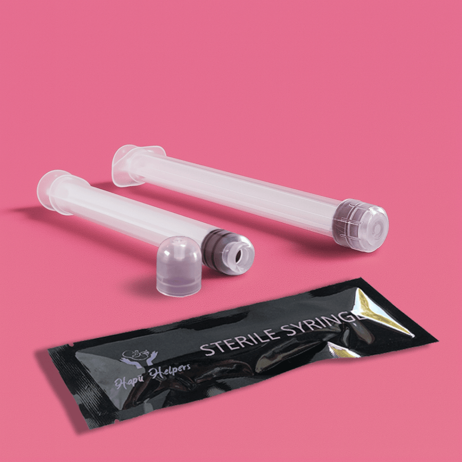 A syringe actually designed for at-home insemination.